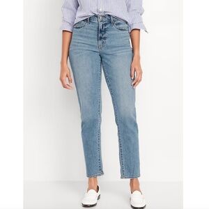 Old Navy Curvy High-Waisted OG Straight Ankle Jeans Size 0 Faded Light Wash